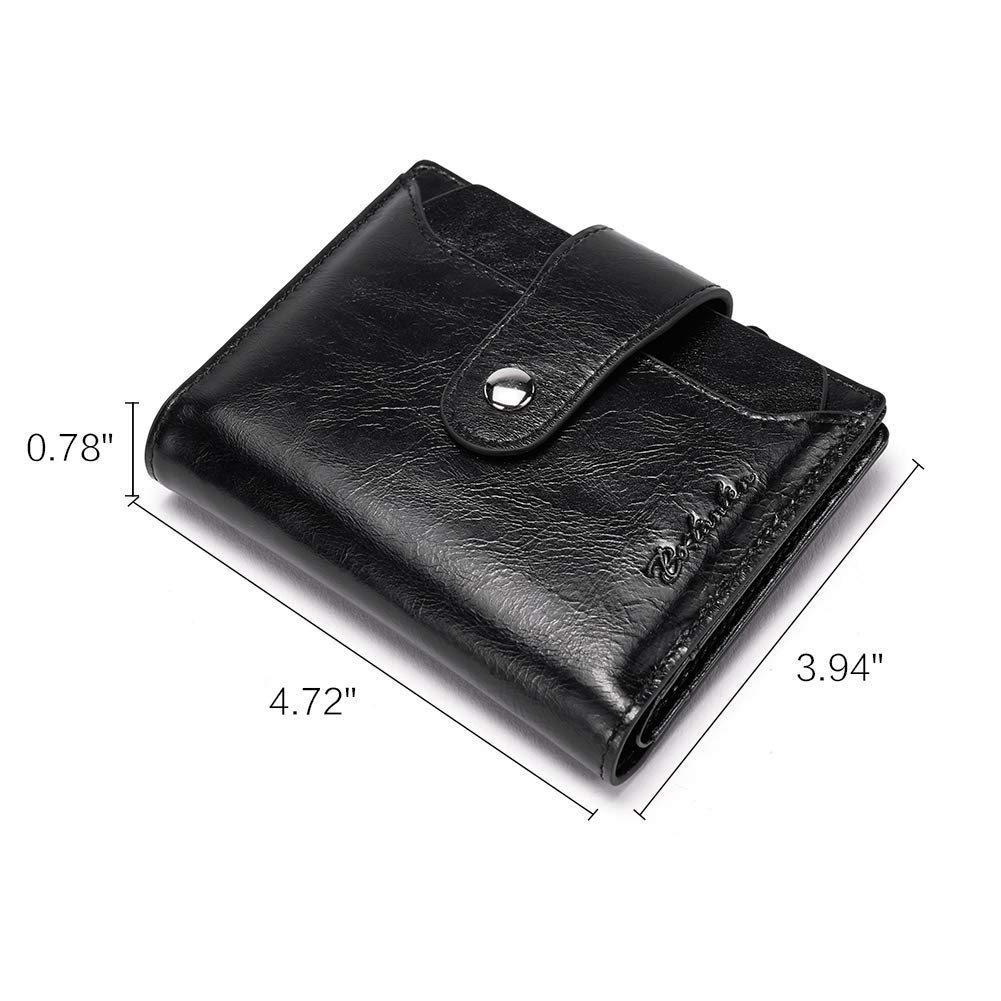 BOSTANTEN Women Leather Wallet RFID Blocking Small Bifold Zipper Pocket Wallets and Genuine Leather Hobo Handbags Designer Shoulder Tote Purses Crossbody Large Bag for Women Black