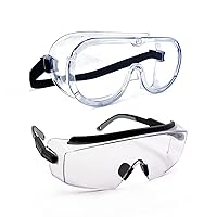 Safety Glasses That Fit Over Your Prescription Eyewear, UV400 Protection, Anti Fog Safety Glasses, Z87.1 Certified Goggles