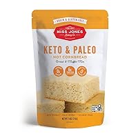 Miss Jones Baking Keto Not Cornbread Muffin Mix - Gluten Free, Low Carb, No Sugar Added, Naturally Sweetened Desserts & Treats - Diabetic, Atkins, WW, and Paleo Friendly (Pack of 1)