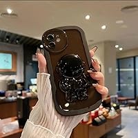 Luxury Cute Cartoon Astronaut Kickstand Stand Case for iPhone 11 12 13 Pro Max XS X XR 7 8 Plus SE3 Soft Cover,Gray,for iPhone Xs