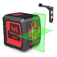 Laser Level, 100 feet Self Leveling Laser Level, Green Cross Line Self leveling, 4 Brightness Adjustment, Manual Self leveling and Pulse Mode, IP54 Waterproof Battery Carrying Bag Included