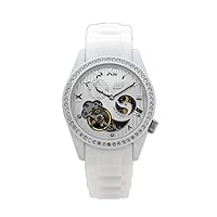 Ladies Fashion Automatic Wrist Watch with Alloy Case, Sun & Moon Phase and 24 Hours Display, Czech Stone Show on The Case