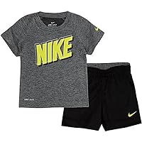Nike Infant Boys' T-Shirt and Shorts Set Black/Volt 12 Months