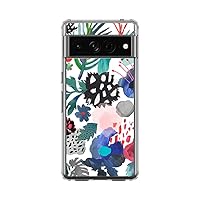 Compatible with Google Pixel 7 Pro 6.7'' Case, Clear Art Flowers Series Print Pattern, TPU Bumper Shockproof Protective Slim Fit Cover Cute Kawaii Gift for Women Girls, Flower Collage