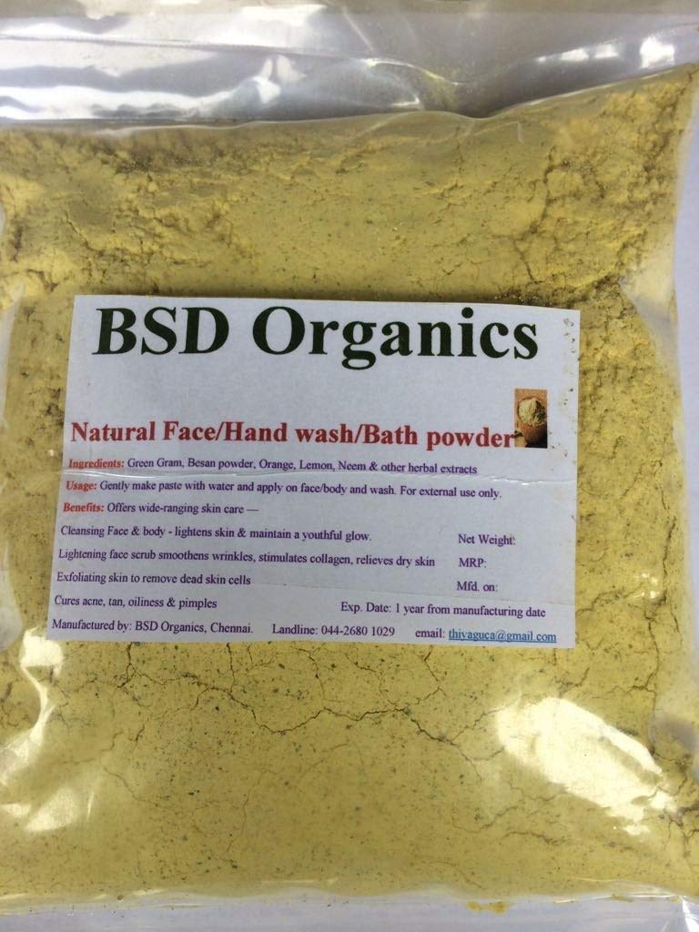 AZAZ BSD Organics Natural Herbal face wash/bath powder - 100 gms