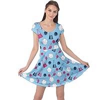 CowCow Womens Dress Math Symbols Mathematics Formula Chemistry School Short Sleeve Dress, XS-5XL