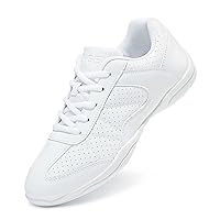 Girls White Cheerleading Shoes Youth Competition Cheer Sneakers Lightweight Training Dance Tennis Shoes