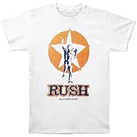 Rush Men's Tour of UK 1978 Slim Fit T-Shirt White | Officially Licensed Merchandise