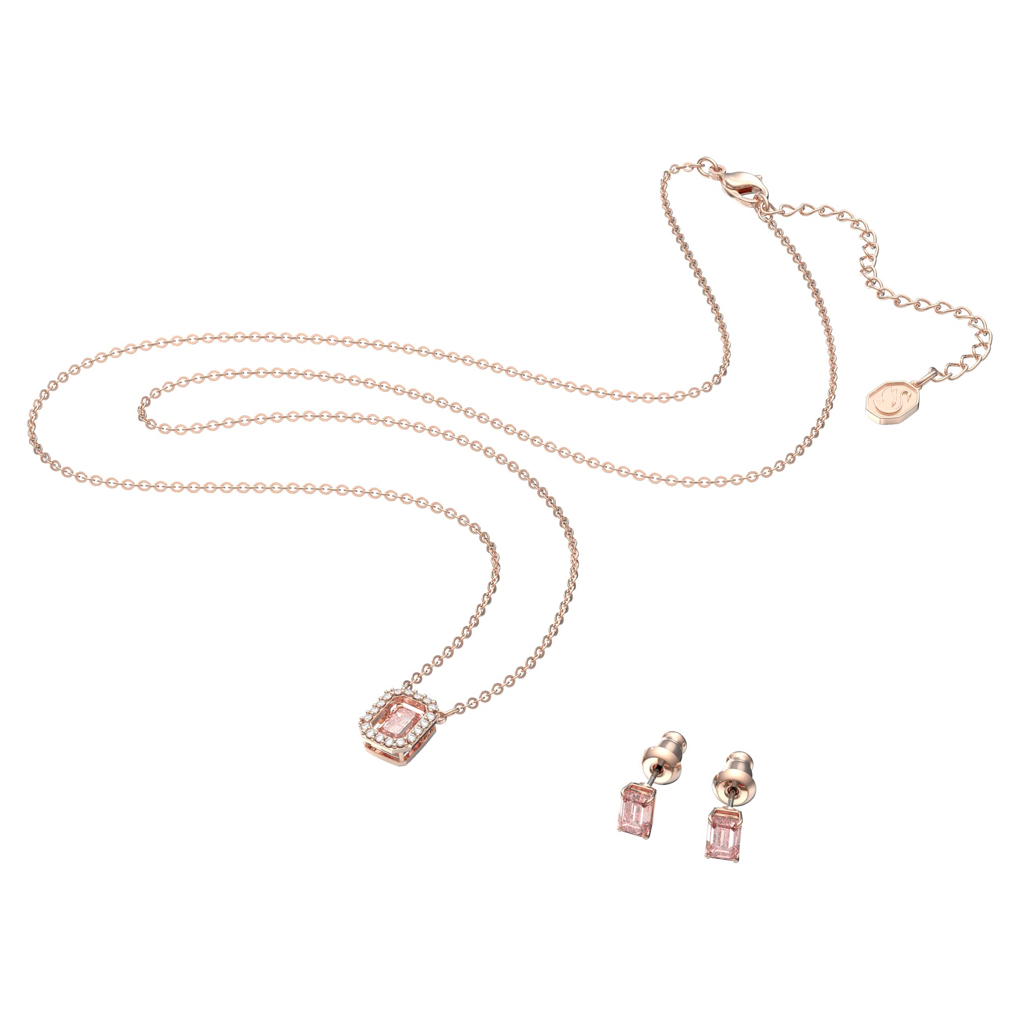 SWAROVSKI Millenia Crystal Jewelry Set Collection, Pink and Rose-Gold Crystals