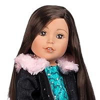 Adora Amazon Exclusive - 18” Realistic Doll in Soft Vinyl, Huggable Body and Trendy Outfit For Unlimited Imaginative and Interactive Pretend Play - Amazing Girl Emma Sparkles