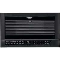 Sharp R-1210 1-1/2-Cubic-Foot 1100-Watt Over-the-Counter Microwave, Black