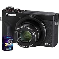 Canon 3637C001 PowerShot G7 X Mark III 20.1MP 4.2X Optical Zoom Digital Camera Black Bundle with 3 YR CPS Enhanced Protection Pack