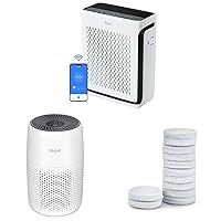 Air Purifiers & Air Purifiers for Bedroom Home, HEPA Filter Cleaner with Fragrance Sponge, White & Air Purifier Core Mini/LV-H128 Aroma Pads 12pack Essential Oil Replacement