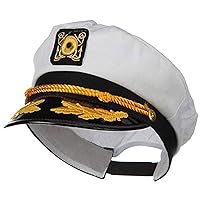 Fit Cap Captain's Size Yacht Sea Accessory Cap Hat Costume White One Baseball Caps