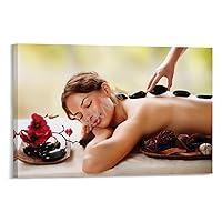 Beauty Salon Body Care Wellness Poster Body Massage Relax Spa Wellness Poster (3) Canvas Painting Posters And Prints Wall Art Pictures for Living Room Bedroom Decor 30x20inch(75x50cm) Frame-style-1
