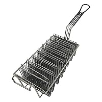 Fried Basket, Commercial Heavy Duty Taco Fry Basket, Basket for 8 Shells, Metal Material, Suitable for Kitchen, Field, 1Pc