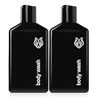 Charcoal Powder Body Wash for Men- 10 Fl Oz, 2 Pack- Charcoal Powder and Salicylic Acid Reduce Acne Breakouts and Cleanse Your Skin- Rich Lather for Full Coverage and Deep Clean