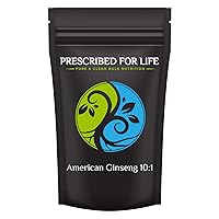 Prescribed For Life American Ginseng Powder 10:1 | Natural Panax quinquefolius Root Extract l Immune System Support | Promotes Brain Function | Gluten Free, Vegan, Non-GMO, 2 kg
