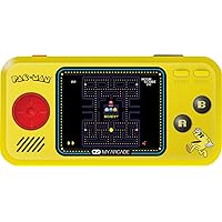 My Arcade Pocket Player Handheld Game Console: 3 Built In Games, Pac-Man, Pac-Panic, Pac-Mania, Full Color Display, Speaker, Volume Controls, Headphone Jack, Battery or Micro USB Powered, Yellow