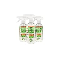 Eat Cleaner Fruit and Vegetable Wash Spray Removes Pesticides Water Can’t. Eliminates 99.9% of harmful chemicals from Surfaces AND Tissues (3-pack)