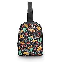 Mexico Culture Pattern Foldable Sling Backpack Travel Crossbody Shoulder Bags Hiking Chest Daypack