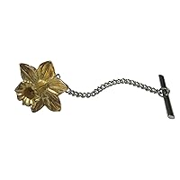 Gold Toned Welsh Daffodil Flower Tie Tack