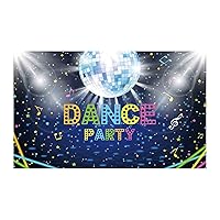 Allenjoy Disco Party Backdrop Shiny Neon Lights Ball 70s 80s 90s Birthday Dance Party Cake Table Banner Decorations Vinyl Background Photo Booth Props