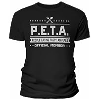 PETA - People Eating Tasty Animals - 面白いハンティング ビーガンシャツ メンズ