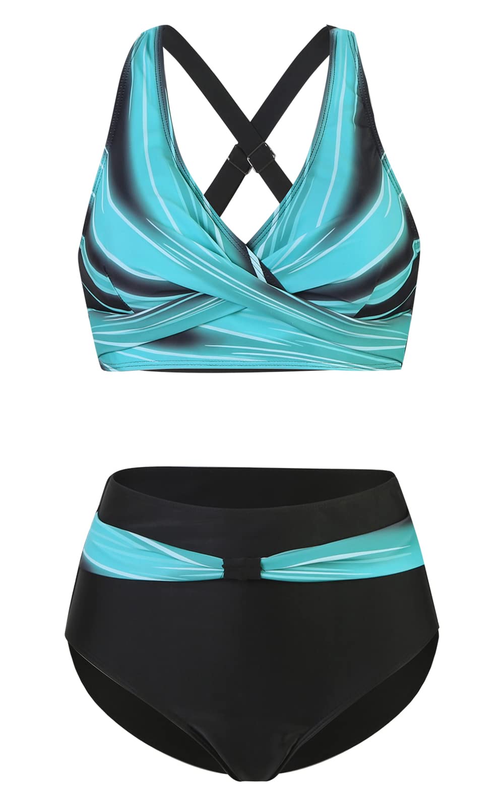 Buy SEAFORM Womens Two Piece Swimsuits Wrap Front Bikini High