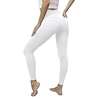 VOOVEEYA Jeggings for Women High Waist, Leggings with Pockets Tummy Control Plus Size Stretchy Jeans Leggings 7/8