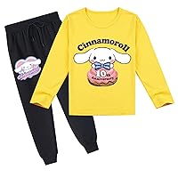 Kids 2 Piece Outfits Comfy Soft Tracksuit,Classic Long Sleeve T-Shirts and Sweatpants Set for Girls