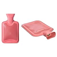 HomeTop Premium Classic Rubber 1 Liters Hot or Cold Water Bottle & Premium 2 Liters Rubber Hot or Cold Water Bottle
