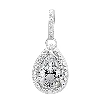 Multi Choice Pear Shape Gemstone 925 Sterling Silver Vintage Solitaire Pendant Jewelry