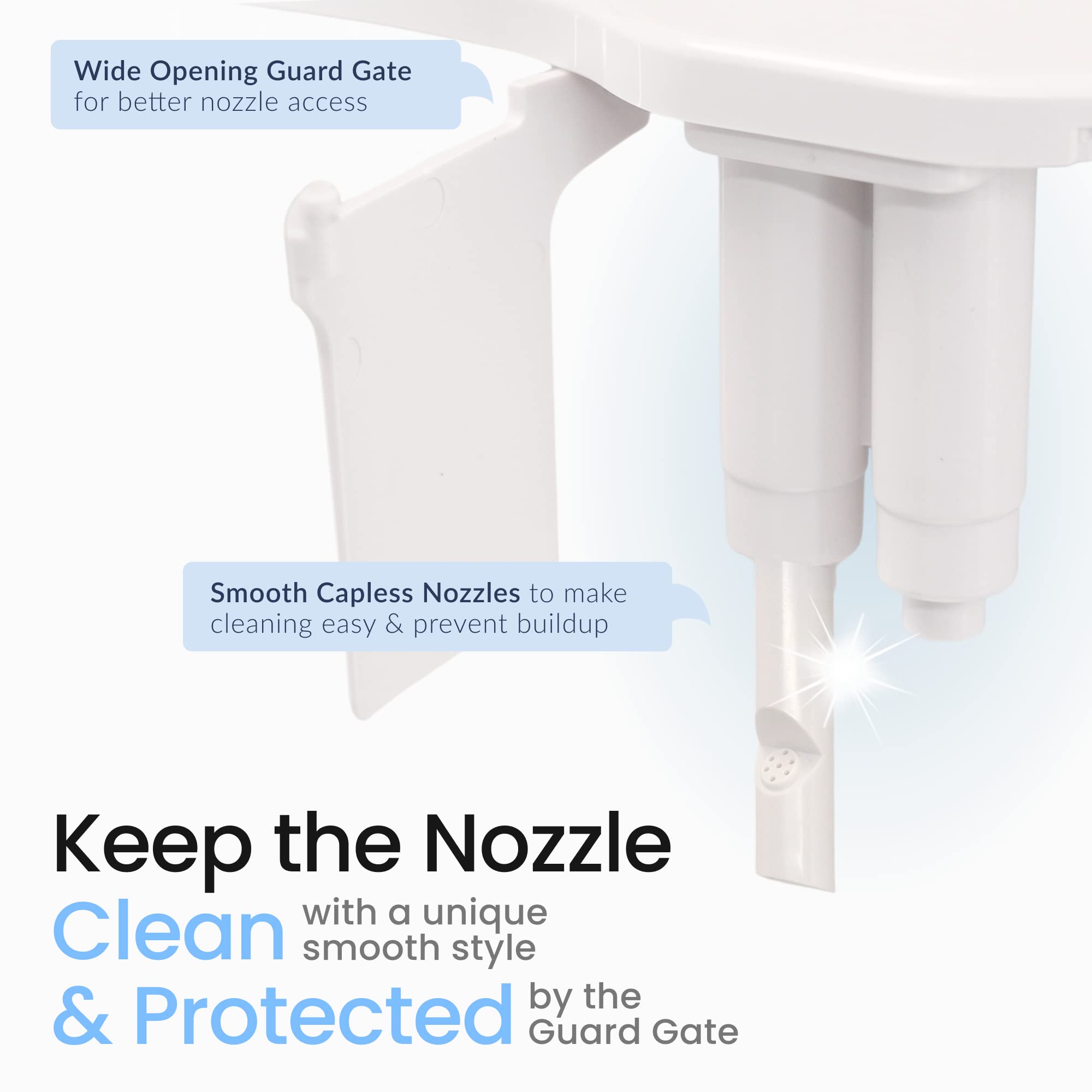LUXE Bidet NEO 320 Plus – Next-Generation Warm Water Bidet Toilet Seat Attachment with Innovative EZ-Lift Hinges, Dual Nozzles, and 360° Self-Cleaning Mode (Chrome)