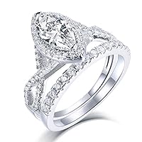 10k/14k/18k Marquise Moissanite Engagement Rings for Women, Solid Gold Rings Personalized for Her Birthday Wedding Promise Gifts