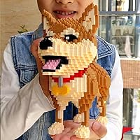 Ulanlan Adult Building Sets, Micro Bricks Dog Animal Building Toy Bricks Dog for Women, Girl 14+, Teens or Adult, Shiba 1850 Pieces