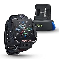 TickTalk 4 Kids Smartwatch with Power Base Bundle (Black Watch On T-Mobile's Network)