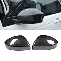 ABS Rearview Mirror Cover Side Mirror Protector Exterior Decoration for Land Rover Evoque 2016-2019,For Land Rover Discovery Sport 2015-2019,For Jaguar F-Pace X761 (Carbon fiber style)