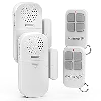 Fosmon Wireless Door Alarms for Home Security with Remote, 130dB Door and Window Alarms Sensors, (Battery-Powered), Kids Safety, Dementia Patients, Pool Door Alarm (2-Pack)