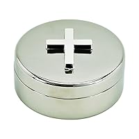 Rosary Cross Jewelry Box, Nickel Plated Non-Tarnish, 2.25