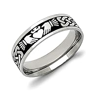 Tungsten wedding band Claddagh ring men and women wedding ring anniversary ring TCR719