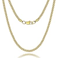 Gold Chain for Men, 3.5 MM Men Necklaces Cuban Link Chain Necklace for Men Women Jewelry Gift for Women Men Boy Girls Sturdy Shiny Mens Chain 20 Inch-33