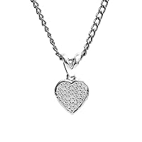 925 Sterling Silver White cz Gemstone Heart Shape Pendant With Chain 925 Stamp Jewelry | Gifts For Women And Girls