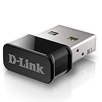 D-Link USB WiFi Adapter Dual Band AC1300 Wireless Internet for Desktop PC Laptop Gaming MU-MIMO Windows Mac Linux Supported (DWA-181-US)