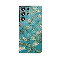 Mighty Skins Carbon Fiber Skin Compatible with Samsung Galaxy S21 Ultra - Almond Blossom | Protective, Durable Textured Carbon Fiber Finish | Easy to Apply | Made in The USA