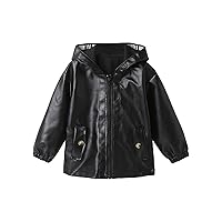 Winter Coats Boys Size 6 Fall Winter Fashion Leather Coat Loose Casual Jacket Top Kids Jacket And Pants