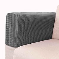 Sofa Armrest Cover, Soft Stretch Arm Cover for Recliners Sofas Chairs, Washable Arm Covers, Couch Furniture Armrest Protector Covers (Dark Gray,4 Pieces)