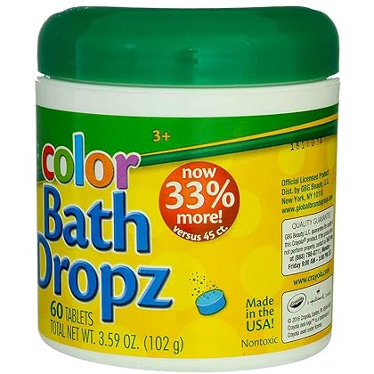 Crayola Color Bath Dropz, Fragrance Free 60 ea(Pack of 2) by Crayola