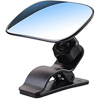 Car Mirror Baby Rear View, 360° Rotatable Baby Car Mirror, Wide Angle Convex Baby Mirror for Car Back Seat Car Seat Mirror Baby Rear Facing, Clip-on 3.5x2.2 inch Baby Car Seat Mirror