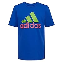 adidas Boys' Short Sleeve Cotton Jersey Logo T-Shirt Tee